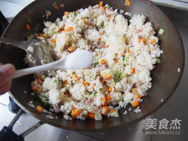 Basil Sausage Beef Fried Rice recipe