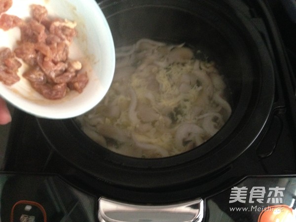 Mushroom and Egg Pork Soup recipe