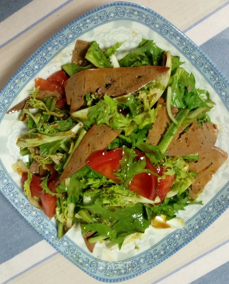 Bitter Chrysanthemum Mixed with Pork Liver recipe