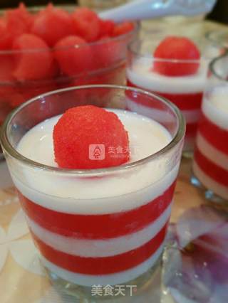 Watermelon Milk Pudding recipe
