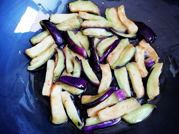 Stir-fried Eggplant and Beans recipe