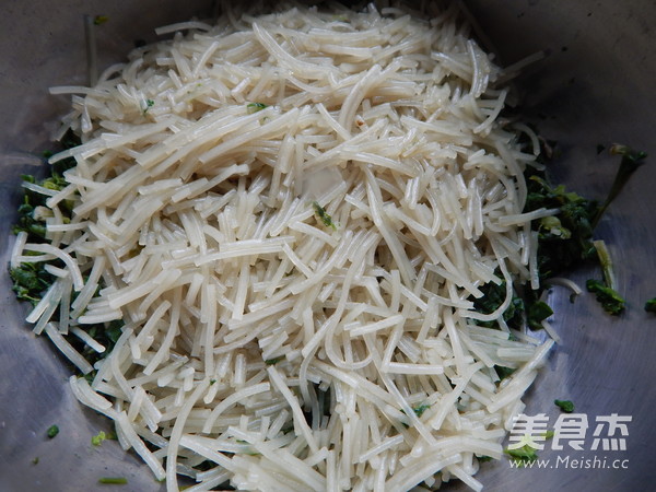 Okara Spinach Vermicelli Pie recipe