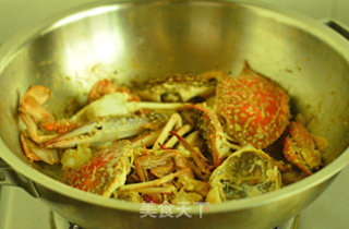 Fried Crab with Green Onion and Ginger recipe