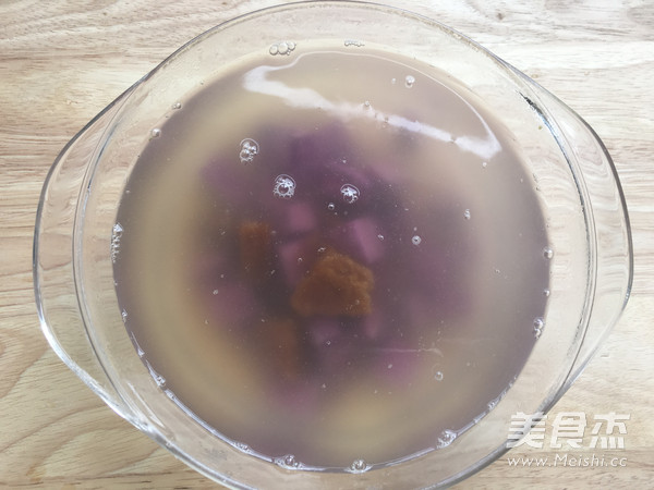 Microwave Version Purple Sweet Potato Millet Porridge recipe