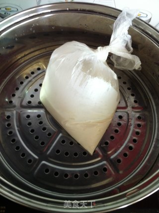 Delicious Meat Floss Sweet Potato Cake recipe