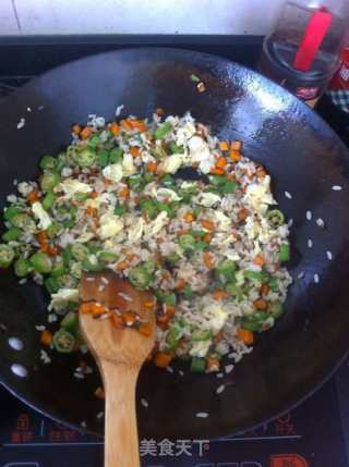 Fried Rice with Okra and Egg recipe