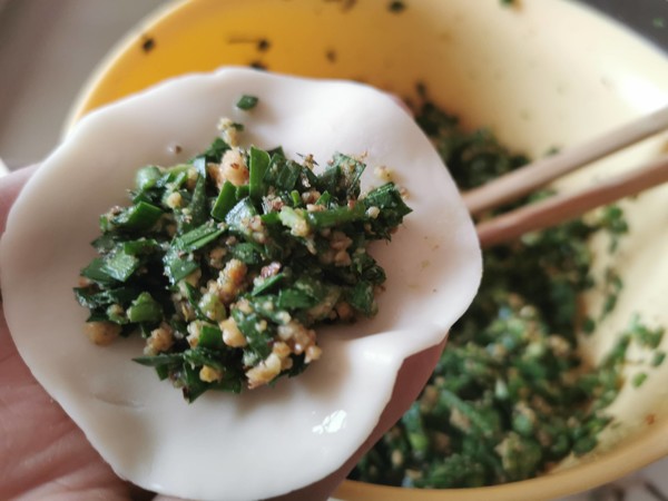 Walnut Leek Dumplings recipe