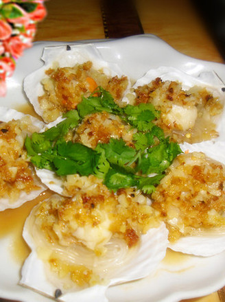 Scallops with Garlic Vermicelli recipe