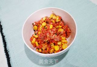 Corn Carrot Porridge with Minced Meat recipe