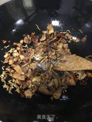 Mushroom and Fish Dried Salted Rice recipe