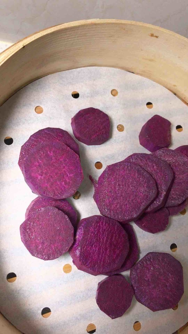 Sesame Purple Potato Cake recipe