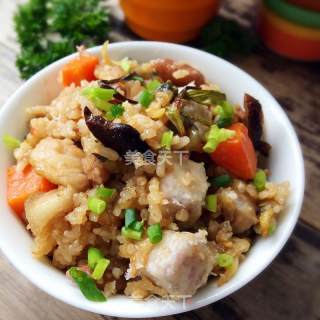 Taro Seafood Salty Rice recipe