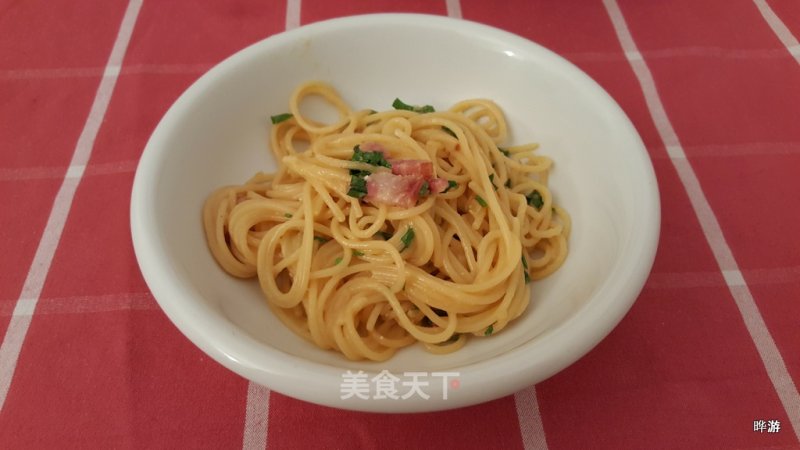 #trust之美#italian Taste of Bacon and Egg Sauce Noodles