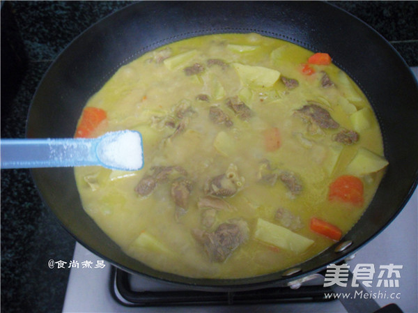 Curry Coconut Sweet Potato Beef Brisket recipe