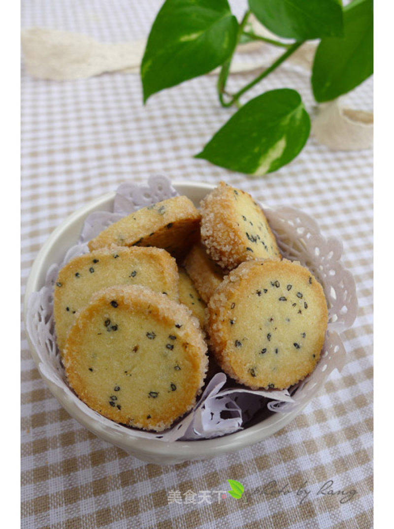 Black Sesame Shortbread Cookies recipe