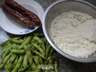 Edamame Spicy Sausage Glutinous Rice Dumpling recipe