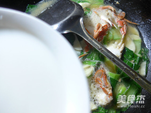 Rice White, Green Cabbage and Crab Soup recipe