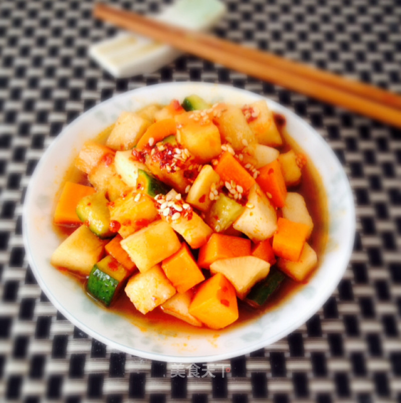 Hot and Sour Diced Radish recipe