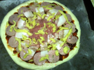 Ham, Bacon and Vegetable Pizza (refrigerated Dough) recipe