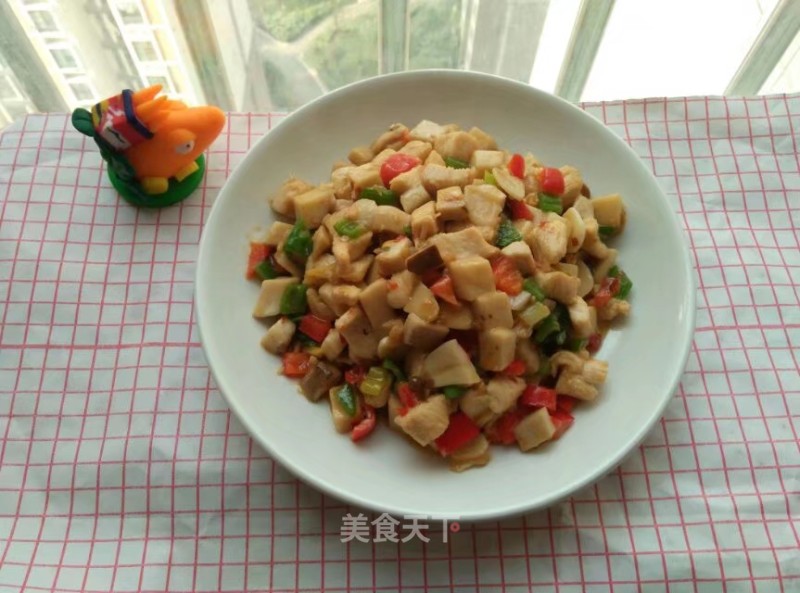 Fried Diced Chicken with Pleurotus Eryngii recipe