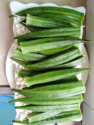 Cool Okra Enoki Mushroom recipe