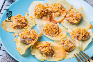 Oil-free Potato Chips Taro Mash Tower recipe