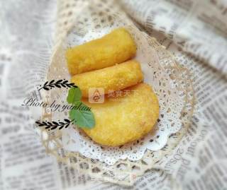 Fried Glutinous Rice Cake with Bread Crumbs recipe
