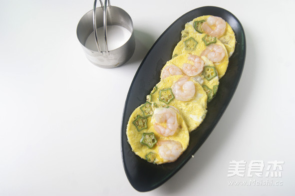 Shrimp Okra Omelette recipe