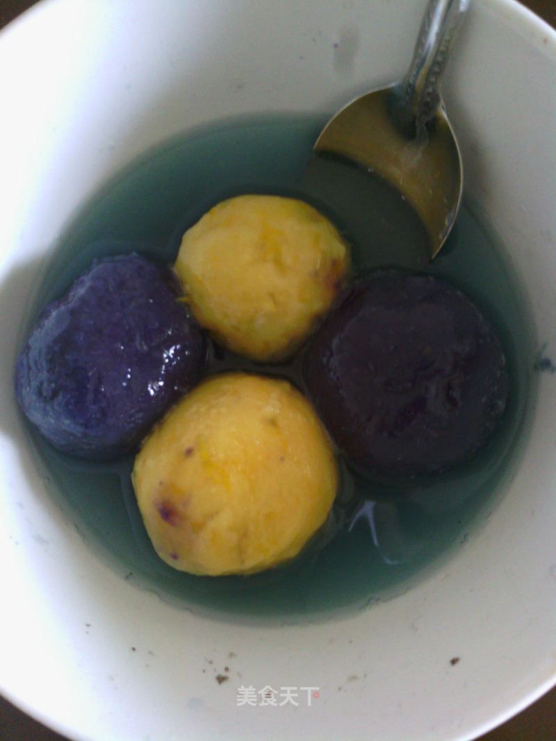 Love Glutinous Rice Food-purple Sweet Potato Dumplings recipe