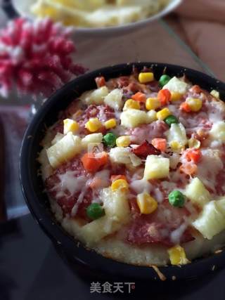 #一人食# Refreshing Hawaiian Style Pizza recipe