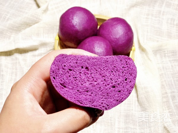 Purple Sweet Potato Mantou recipe