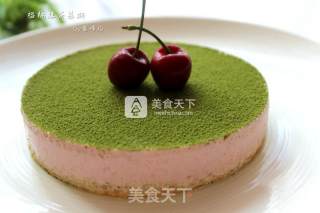 #aca烤明星大赛# Cherry Matcha Mousse recipe