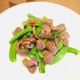 Stir-fried Snow Peas with Pork Loin recipe