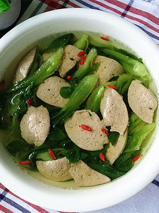Pork Liver Soup with Green Vegetables