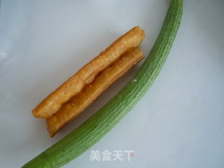 Fried Loofah with Fried Dough Sticks recipe