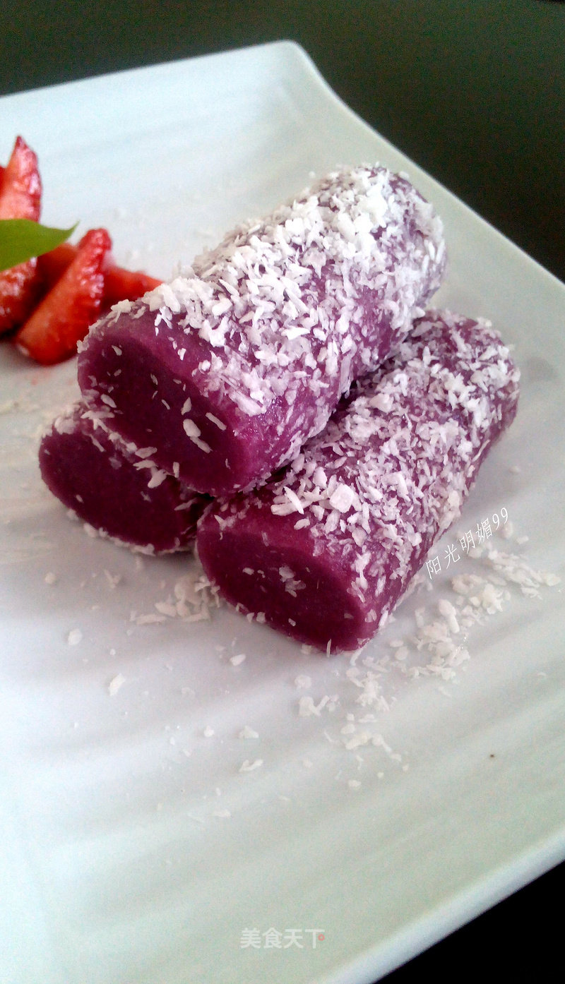 #aca烤明星大赛#purple Sweet Potato Rice Cake recipe