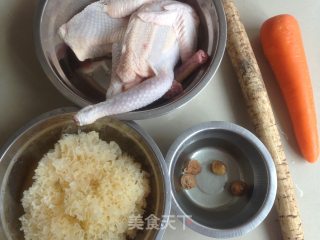 Burdock and Snow Fungus in Chicken Soup recipe