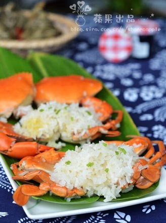 Steamed Crab with Rice Dumpling and Glutinous Rice