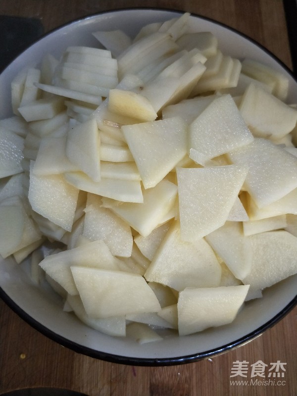 Fried Pork with Potato Chips recipe