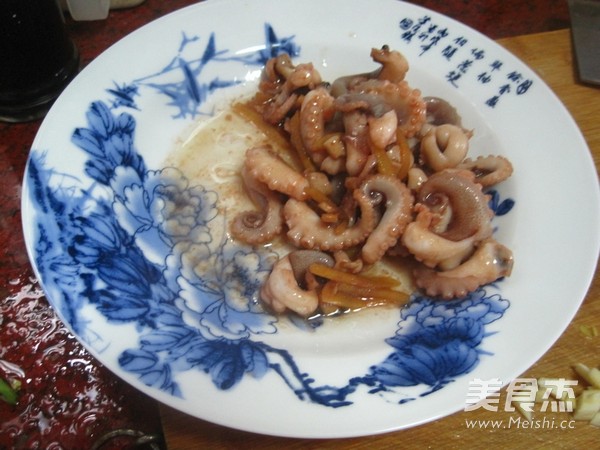 Fried Octopus with Snow Peas recipe