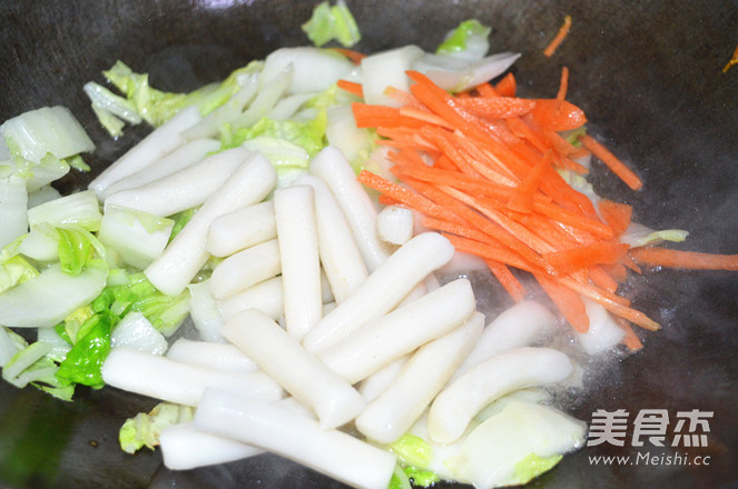 Stir-fried Rice Cake with Shacha Sauce recipe