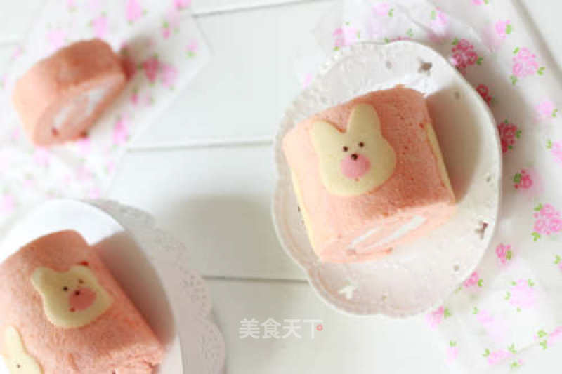 [tomato Recipe] Perfect Exquisite Cake Roll Series-pink Rabbit Cake Roll recipe