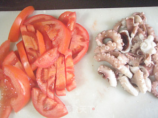 Octopus and String Beans in Tomato Sauce recipe