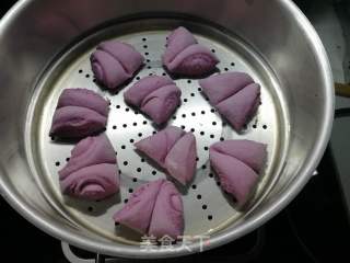 Creamy Purple Sweet Potato Rose Roll recipe