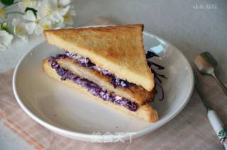Purple Cabbage Chicken Chop Sandwich recipe