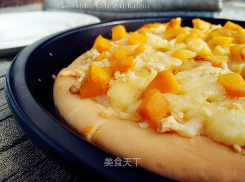 #四session Baking Contest and It's Love to Eat Festival#durian Flavored Mango Sliced Pizza recipe