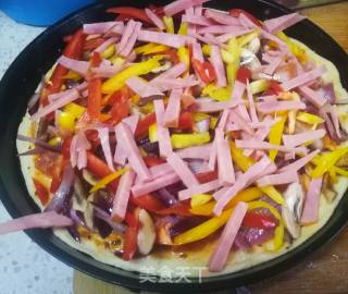 Crimped Ham Pizza recipe