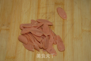 Stir-fried Rape with Ham Sausage recipe