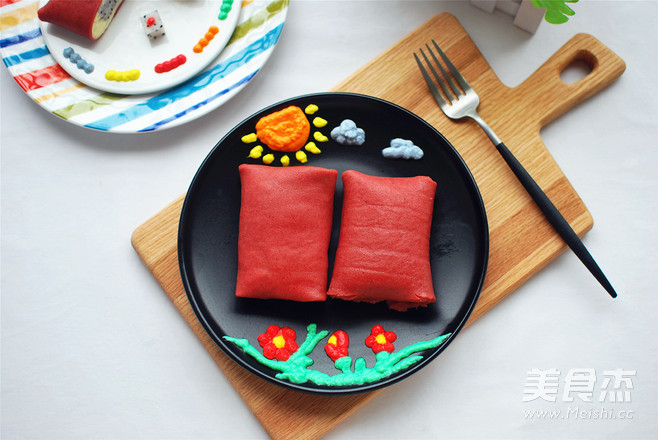 Hong Kong Style Dessert【pitaya Pancake】 recipe