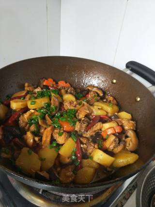 Chicken Stewed with Mushrooms recipe